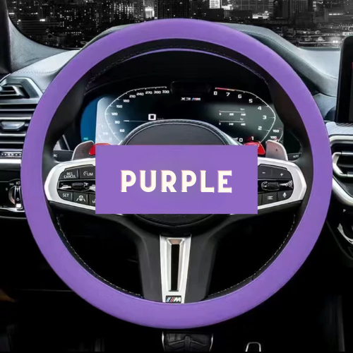 Non-slip sweat-absorbent steering wheel cover