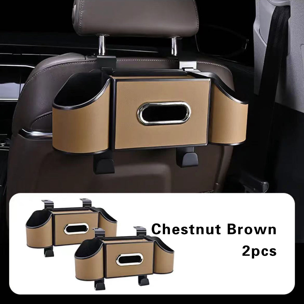 Multifunctional Leather Tissue Storage Box
