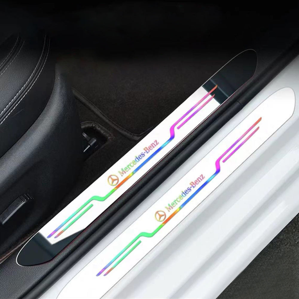 Mirrored Acrylic Laser Thickened Door Sill Protection Sticker
