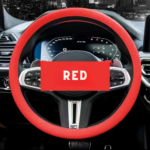 Non-slip sweat-absorbent steering wheel cover