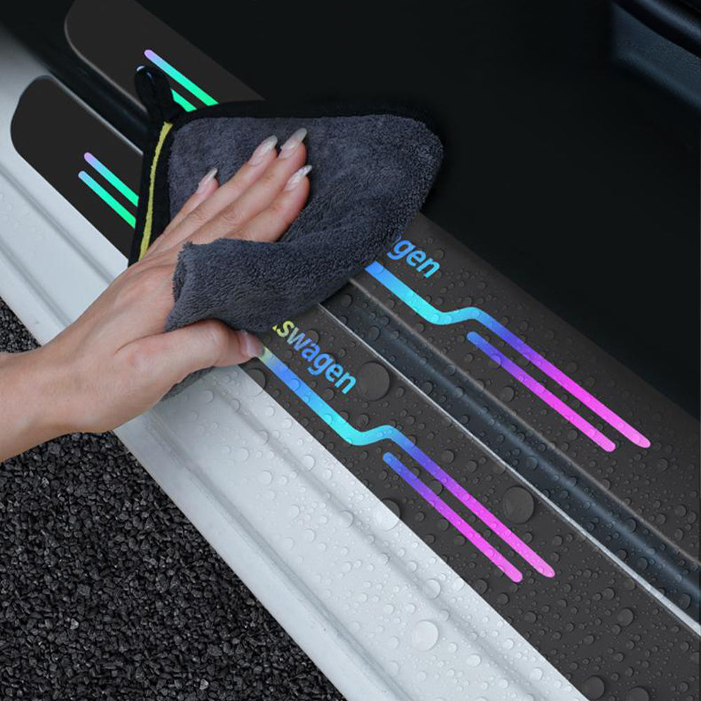 Mirrored Acrylic Laser Thickened Door Sill Protection Sticker