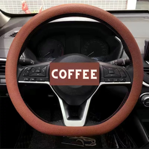 Non-slip sweat-absorbent steering wheel cover