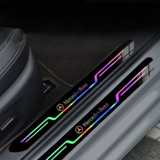 Mirrored Acrylic Laser Thickened Door Sill Protection Sticker