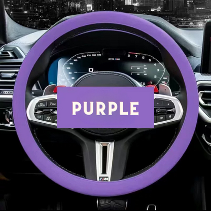 Non-slip sweat-absorbent steering wheel cover