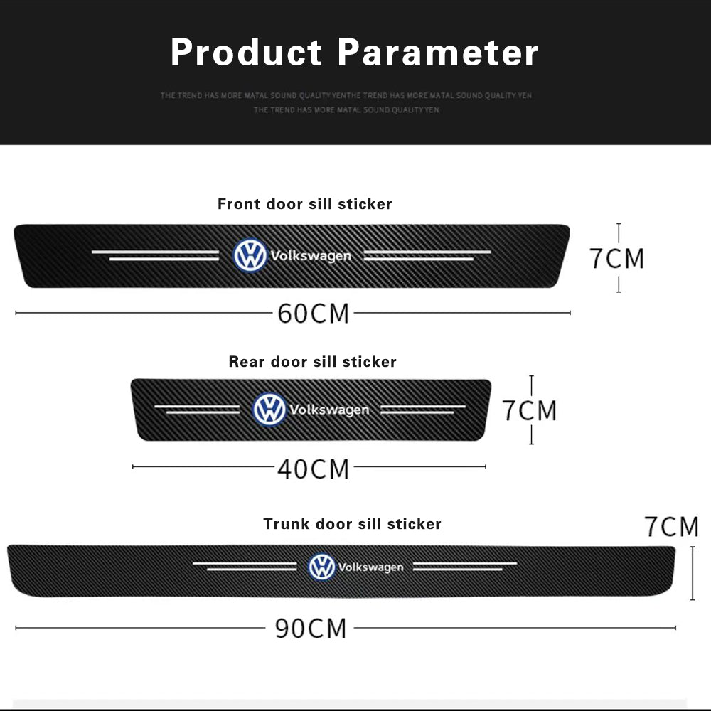 Car Door Sill Carbon Fiber Protection Strip