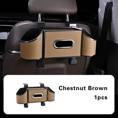 Multifunctional Leather Tissue Storage Box