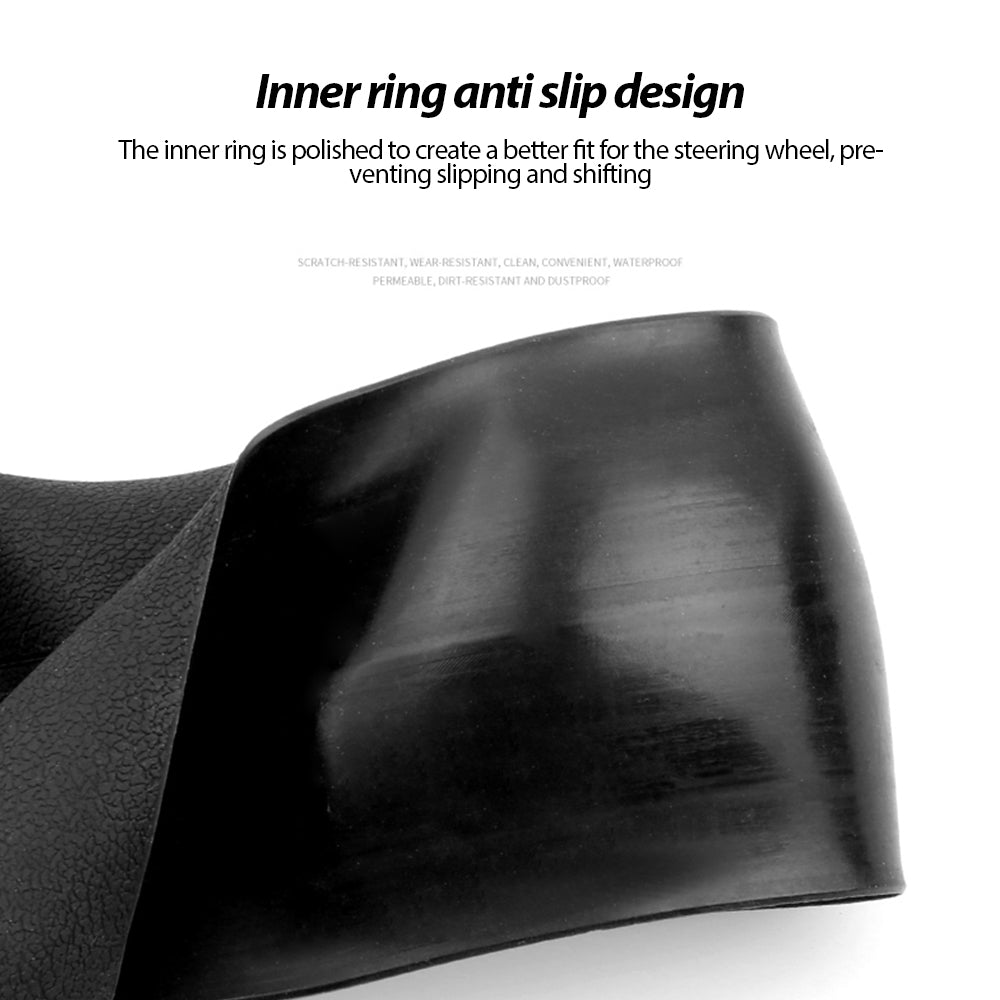 Non-slip sweat-absorbent steering wheel cover